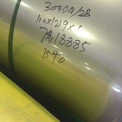 Cold Rolled 2B Permukaan Austenite Steel Sheet Coil 304 1100mm Lebar