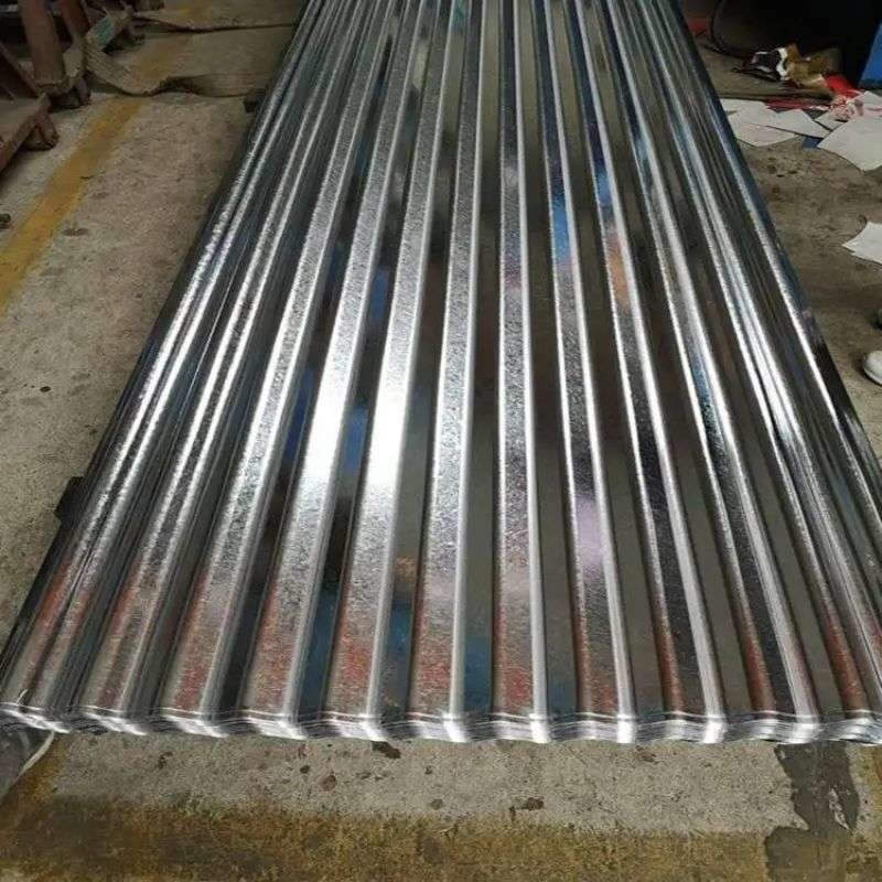 Lembar Atap Baja Karbon Bergelombang Galvanis 18 Gauge Nol Mini Spangle DC01 DC02